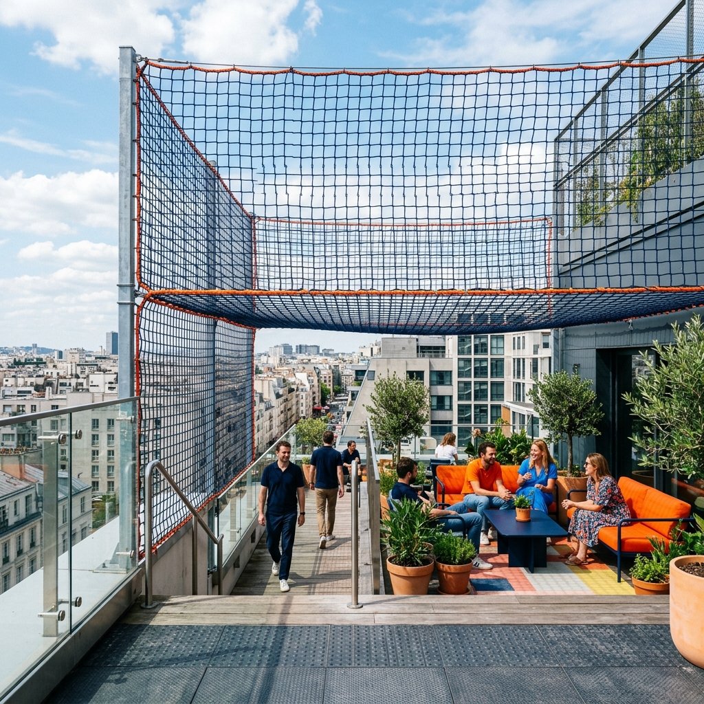 Terrace Safety Nets Installation 2